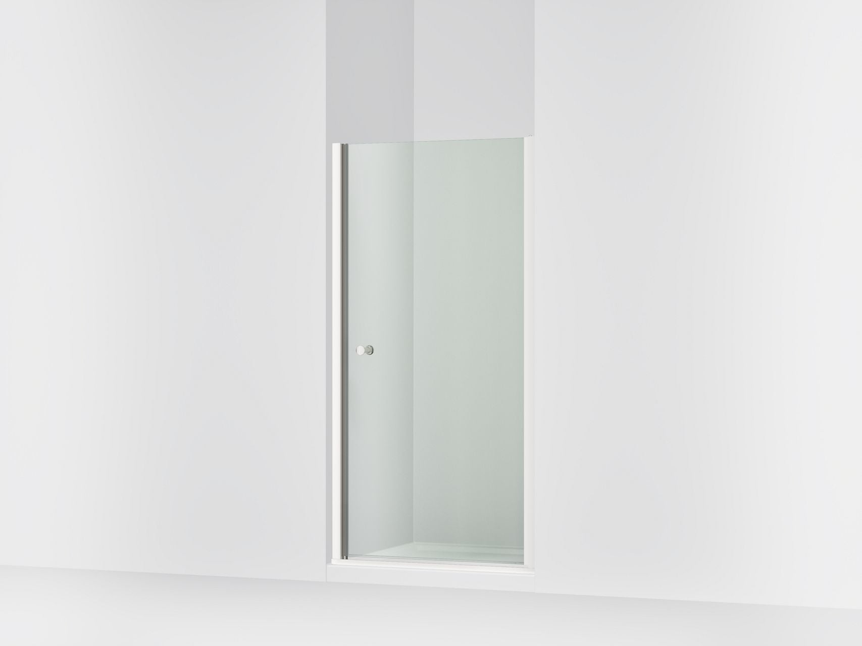 Sterling 39355-6L Finesse 67" H Pivot Shower Door with 1/4"-thick Glass, Bright Polished Silver