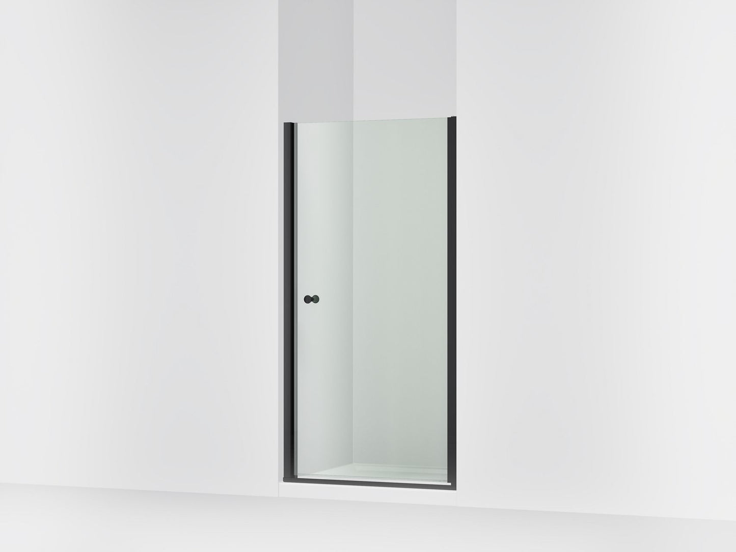 Sterling 39355-6L Finesse 67" H Pivot Shower Door with 1/4"-thick Glass, Matte Black
