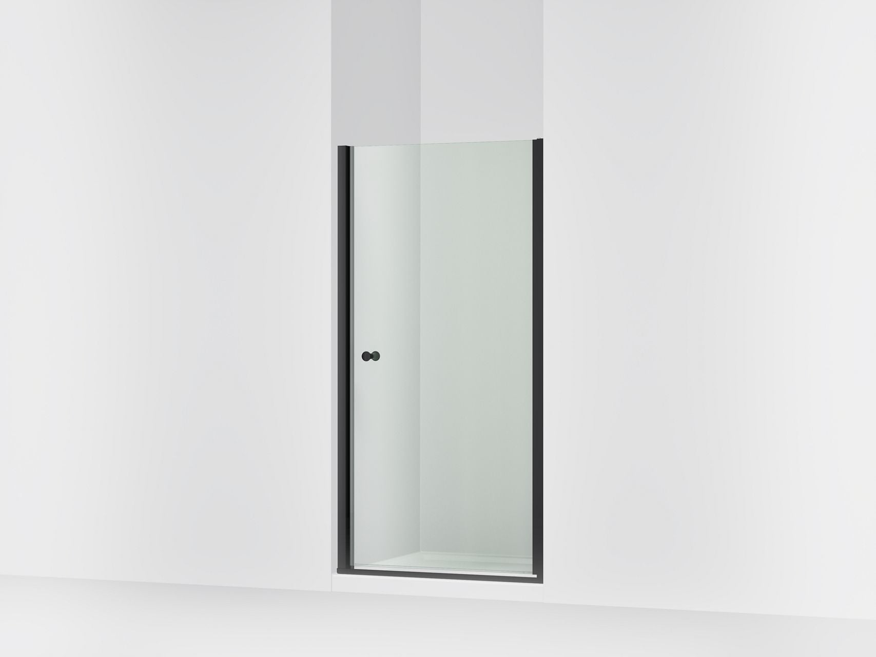 Sterling 39355-6L Finesse 67" H Pivot Shower Door with 1/4"-thick Glass, Matte Black