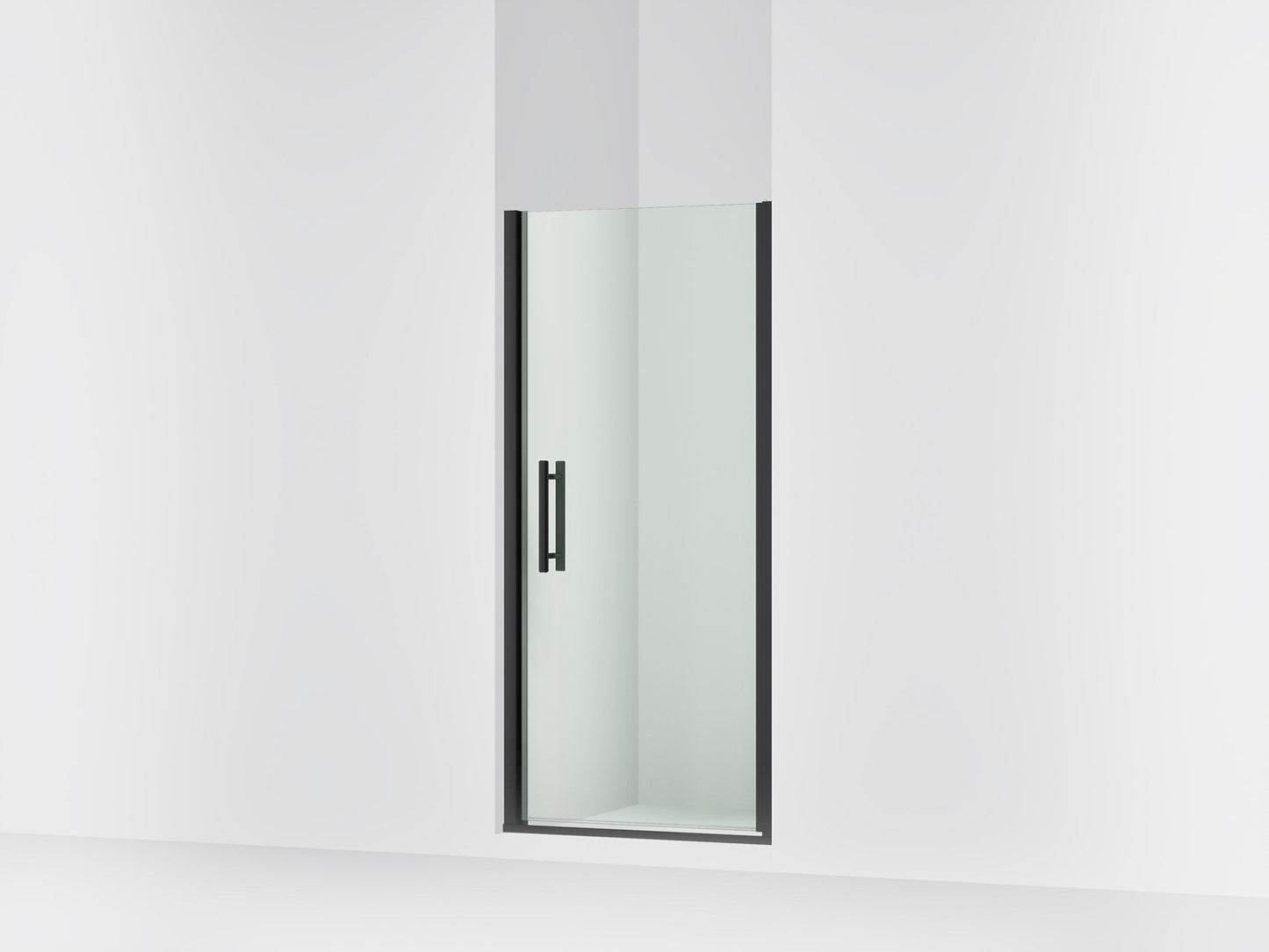 Sterling 39414-8L Finesse Peak 67" H Pivot Shower Door with 5/16"-thick Glass, Matte Black