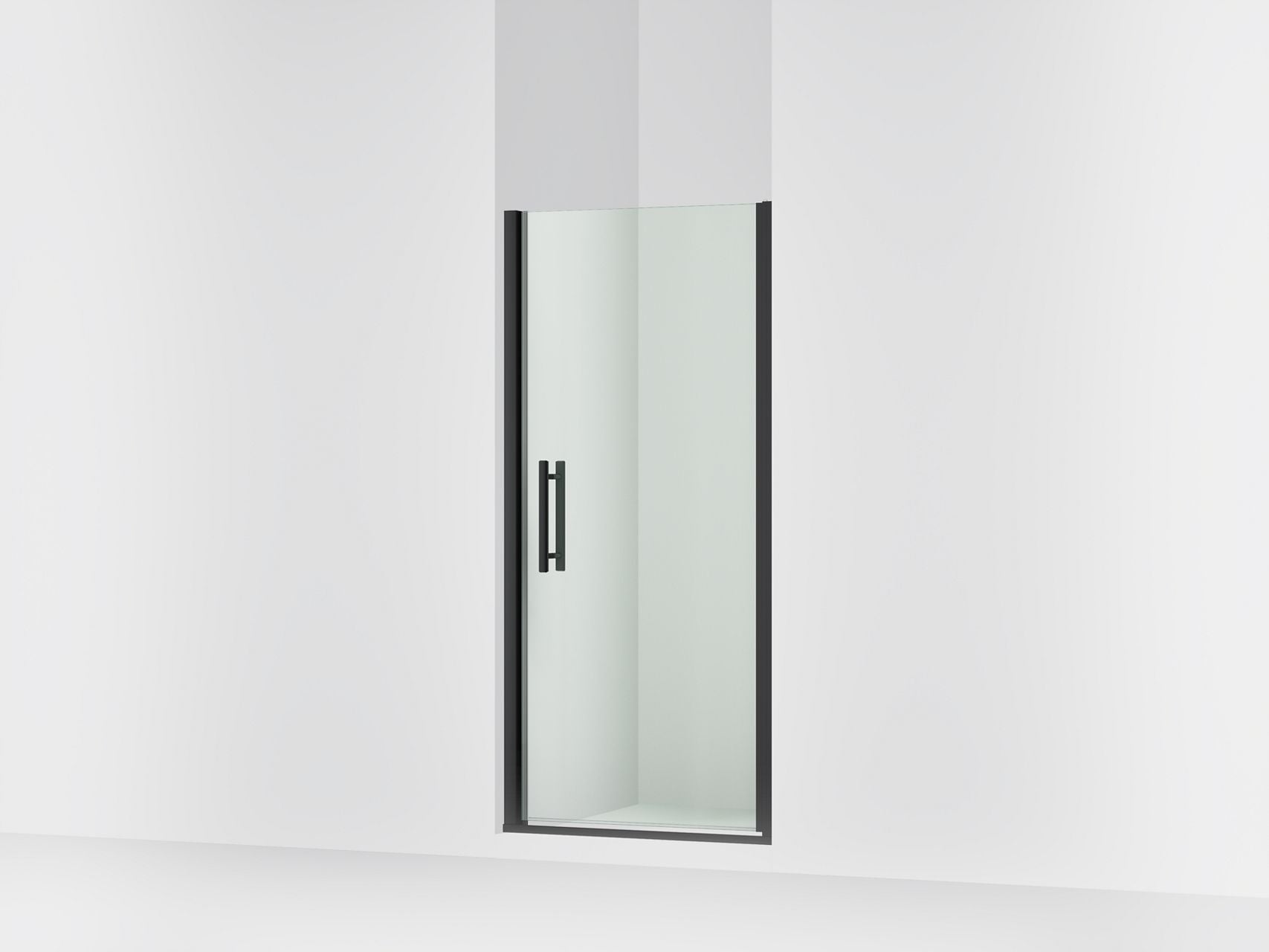 Sterling 39414-8L Finesse Peak 67" H Pivot Shower Door with 5/16"-thick Glass, Matte Black