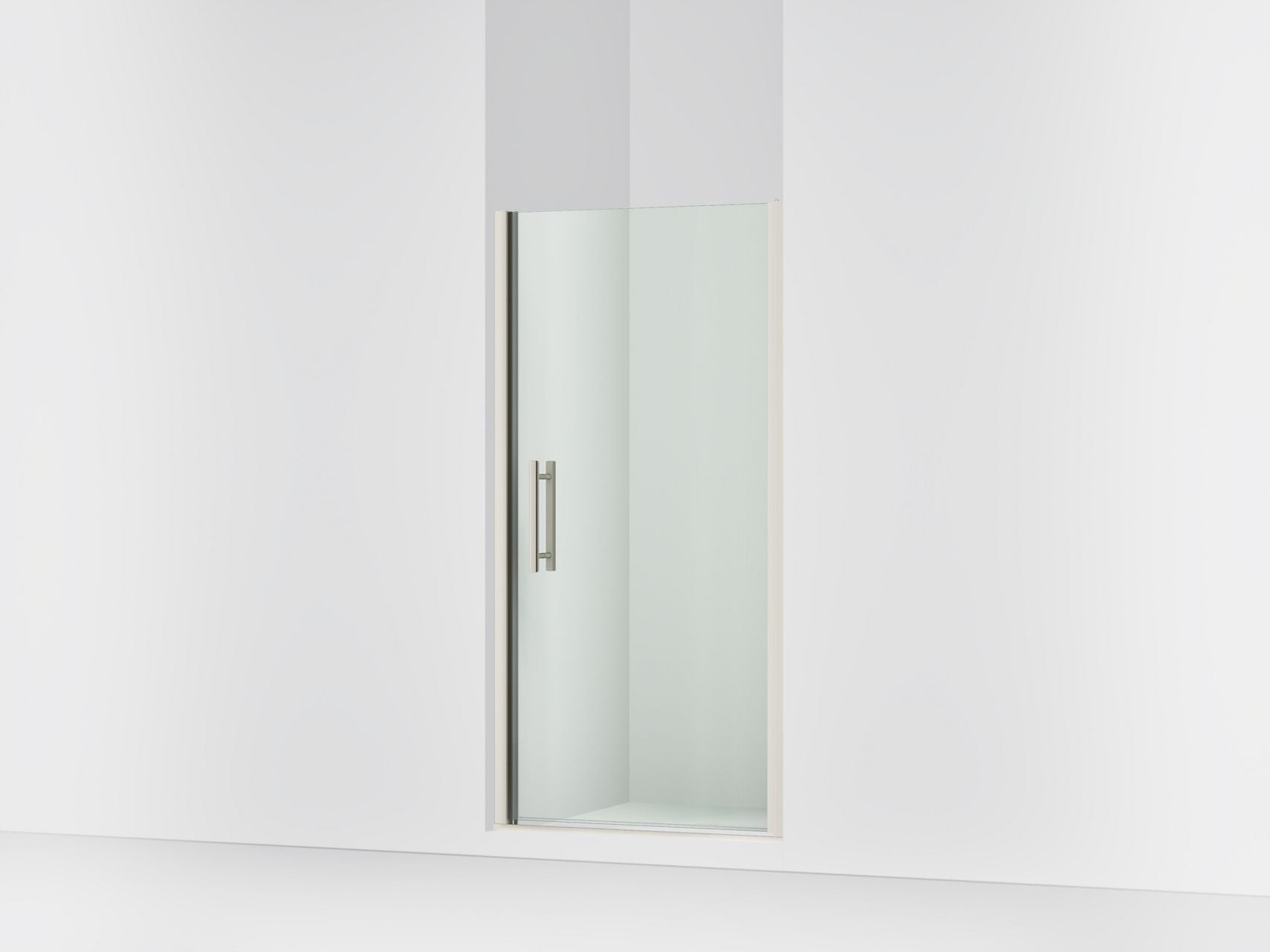 Sterling 39416-8L Finesse Peak 67" H Pivot Shower Door with 5/16"-thick Glass, Anodized Brushed Nickel