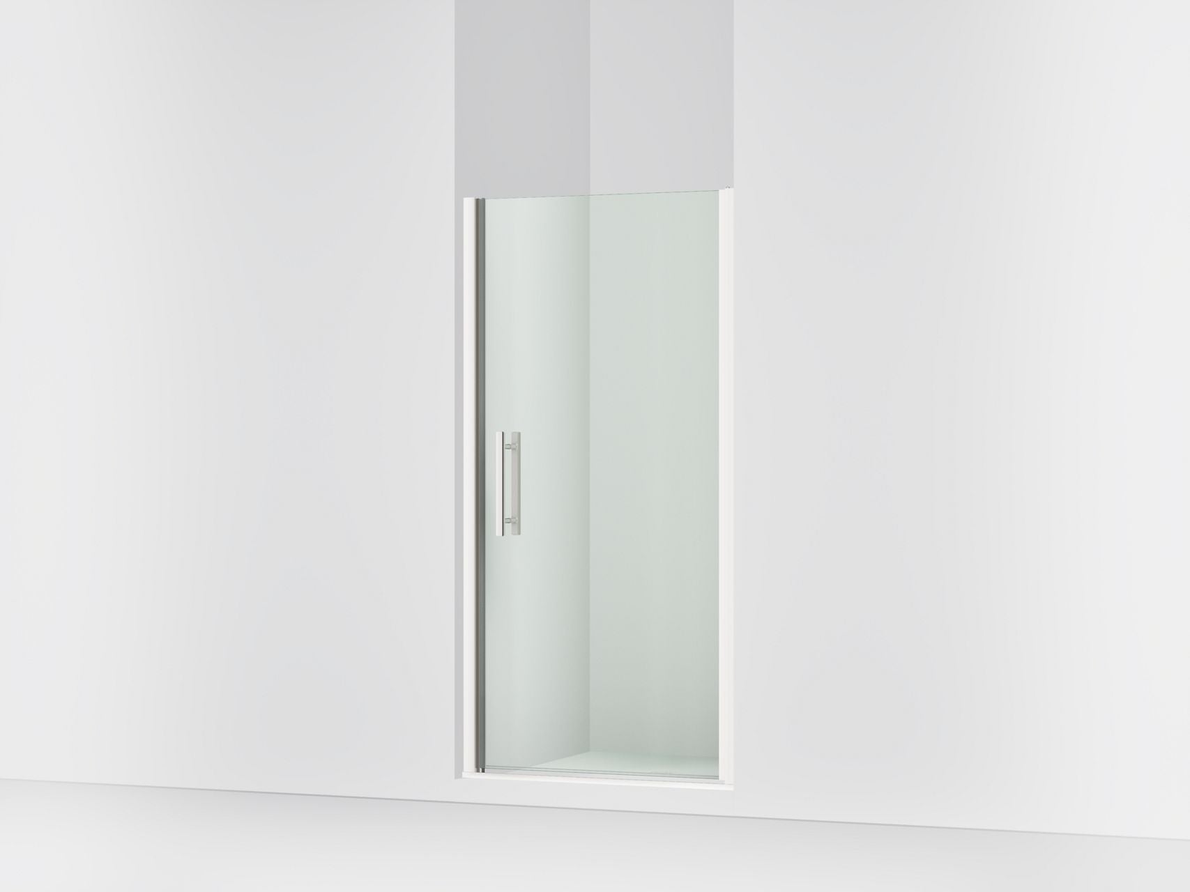 Sterling 39416-8L Finesse Peak 67" H Pivot Shower Door with 5/16"-thick Glass, Bright Polished Silver