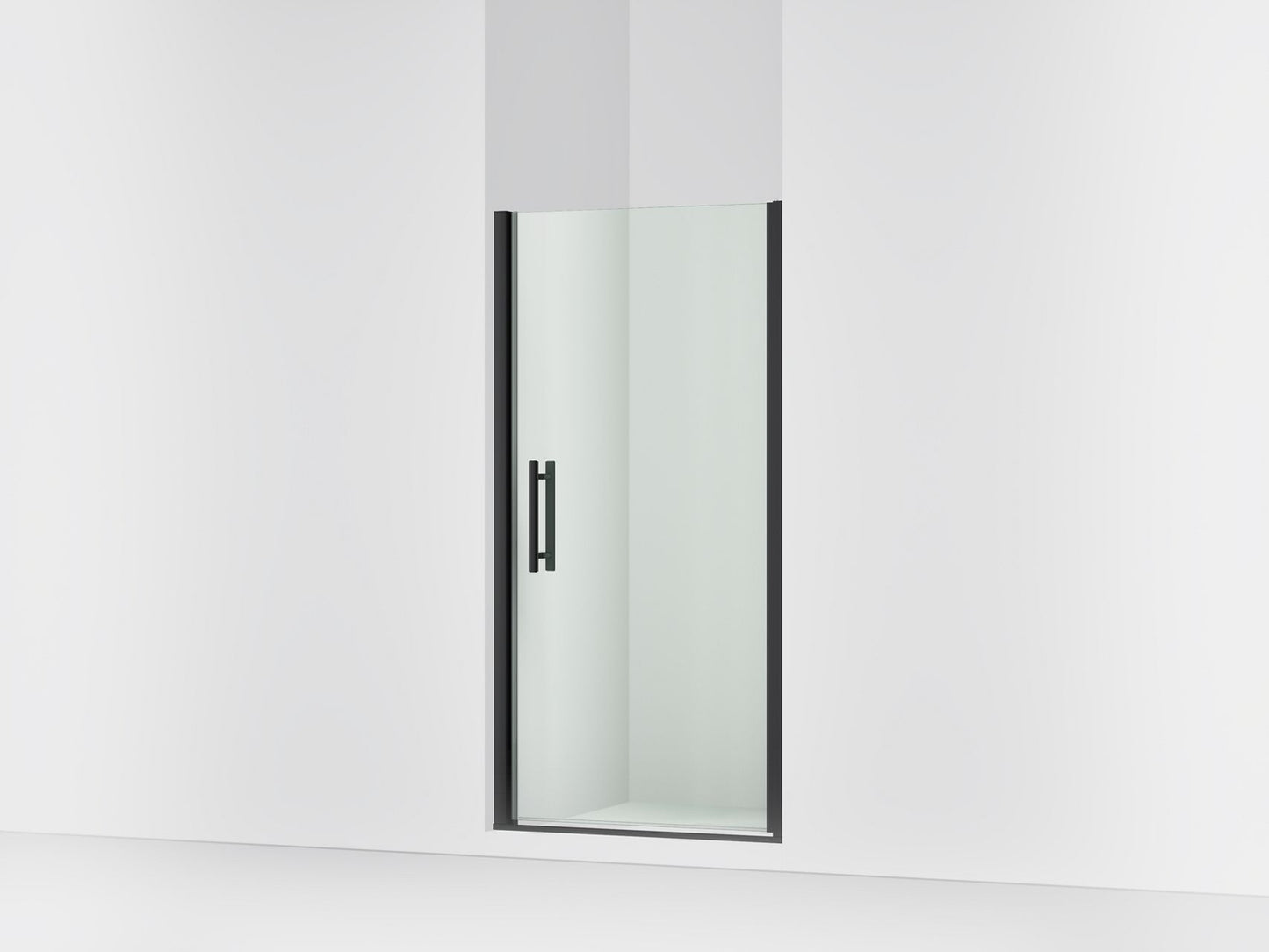 Sterling 39416-8L Finesse Peak 67" H Pivot Shower Door with 5/16"-thick Glass, Matte Black