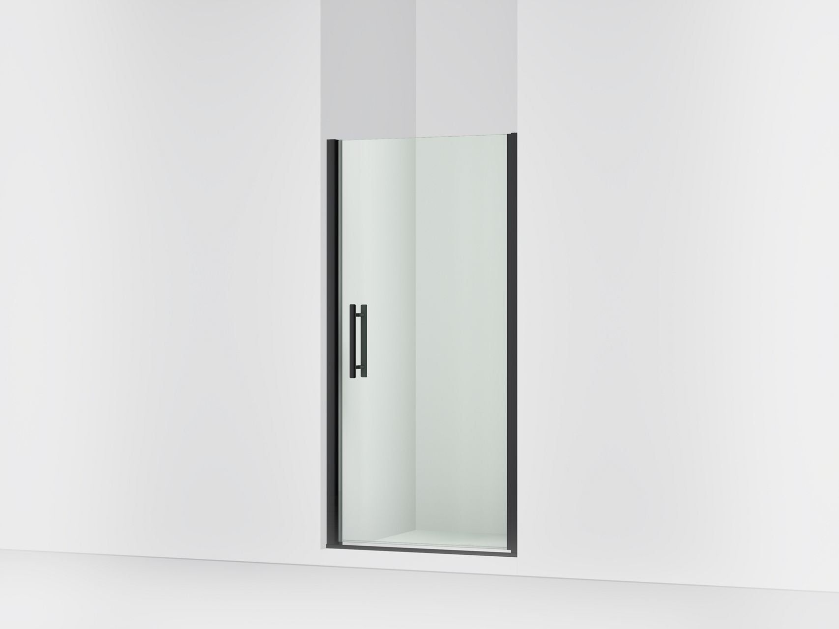Sterling 39416-8L Finesse Peak 67" H Pivot Shower Door with 5/16"-thick Glass, Matte Black