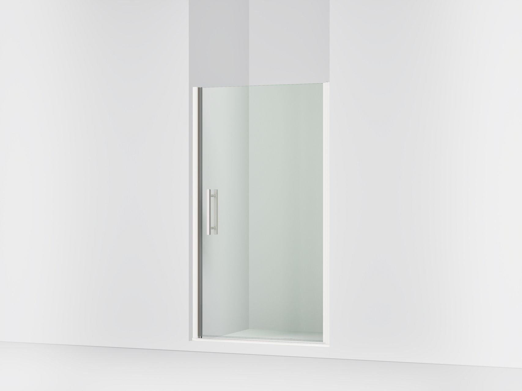 Sterling 39417-8L Finesse Peak 67" H Pivot Shower Door with 5/16"-thick Glass, Bright Polished Silver