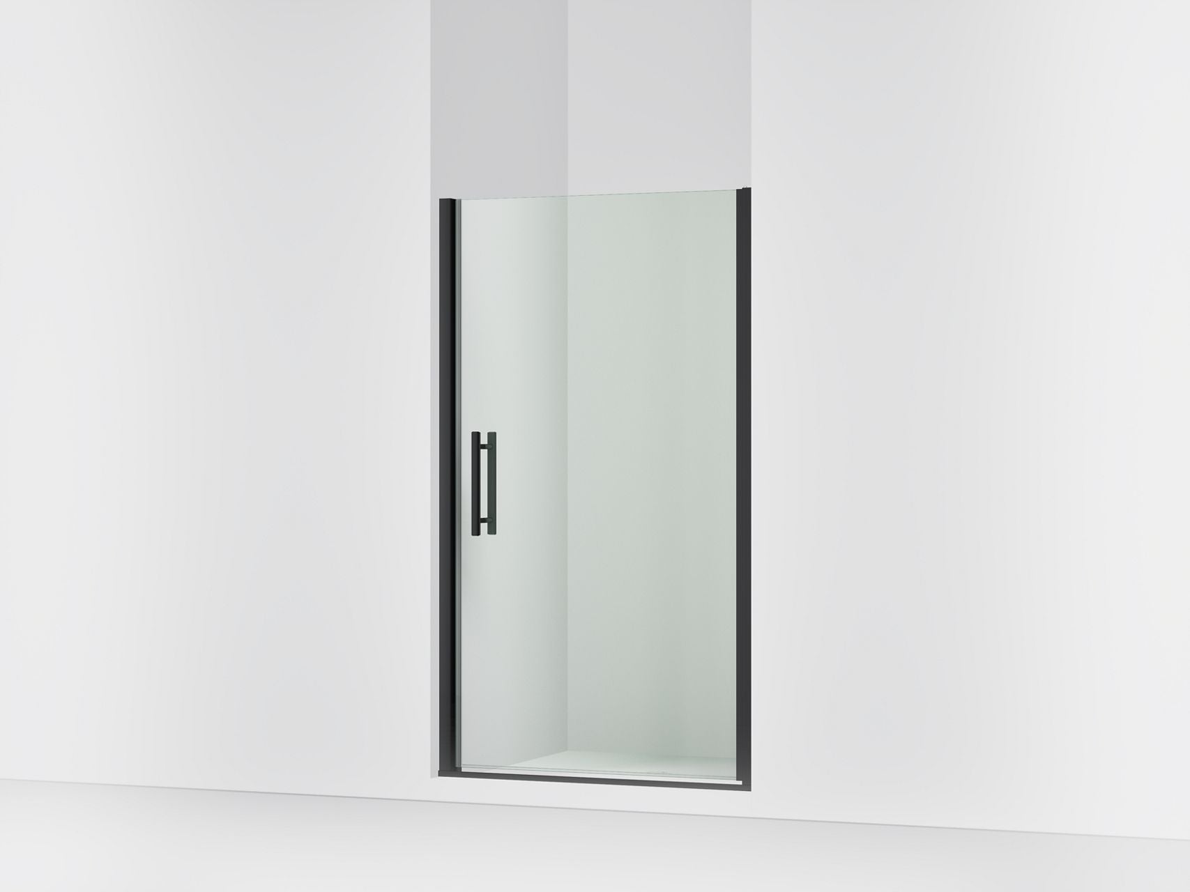 Sterling 39417-8L Finesse Peak 67" H Pivot Shower Door with 5/16"-thick Glass, Matte Black