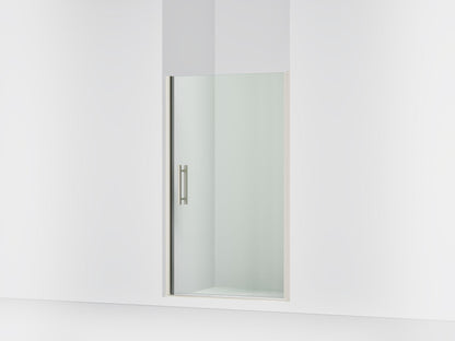 Sterling 39418-8L Finesse Peak 67" H Pivot Shower Door with 5/16"-thick Glass, Anodized Brushed Nickel