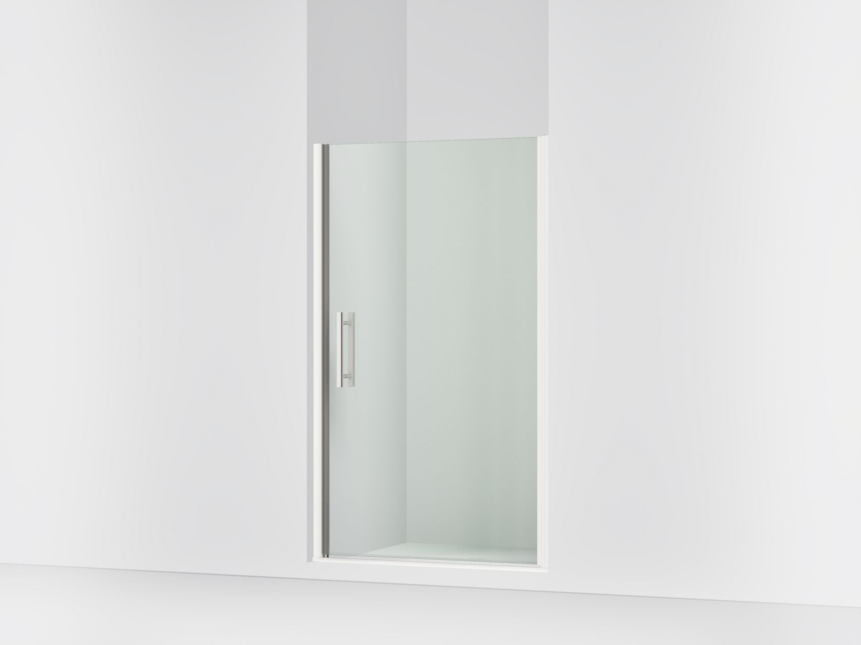 Sterling 39418-8L Finesse Peak 67" H Pivot Shower Door with 5/16"-thick Glass, Bright Polished Silver