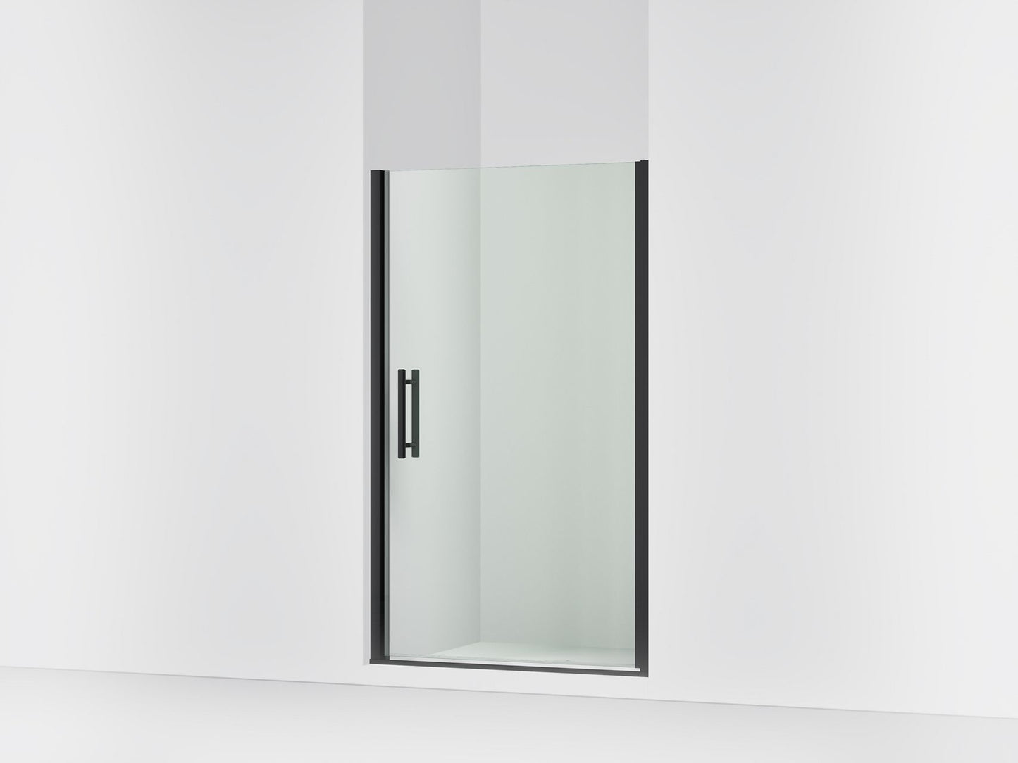 Sterling 39418-8L Finesse Peak 67" H Pivot Shower Door with 5/16"-thick Glass, Matte Black