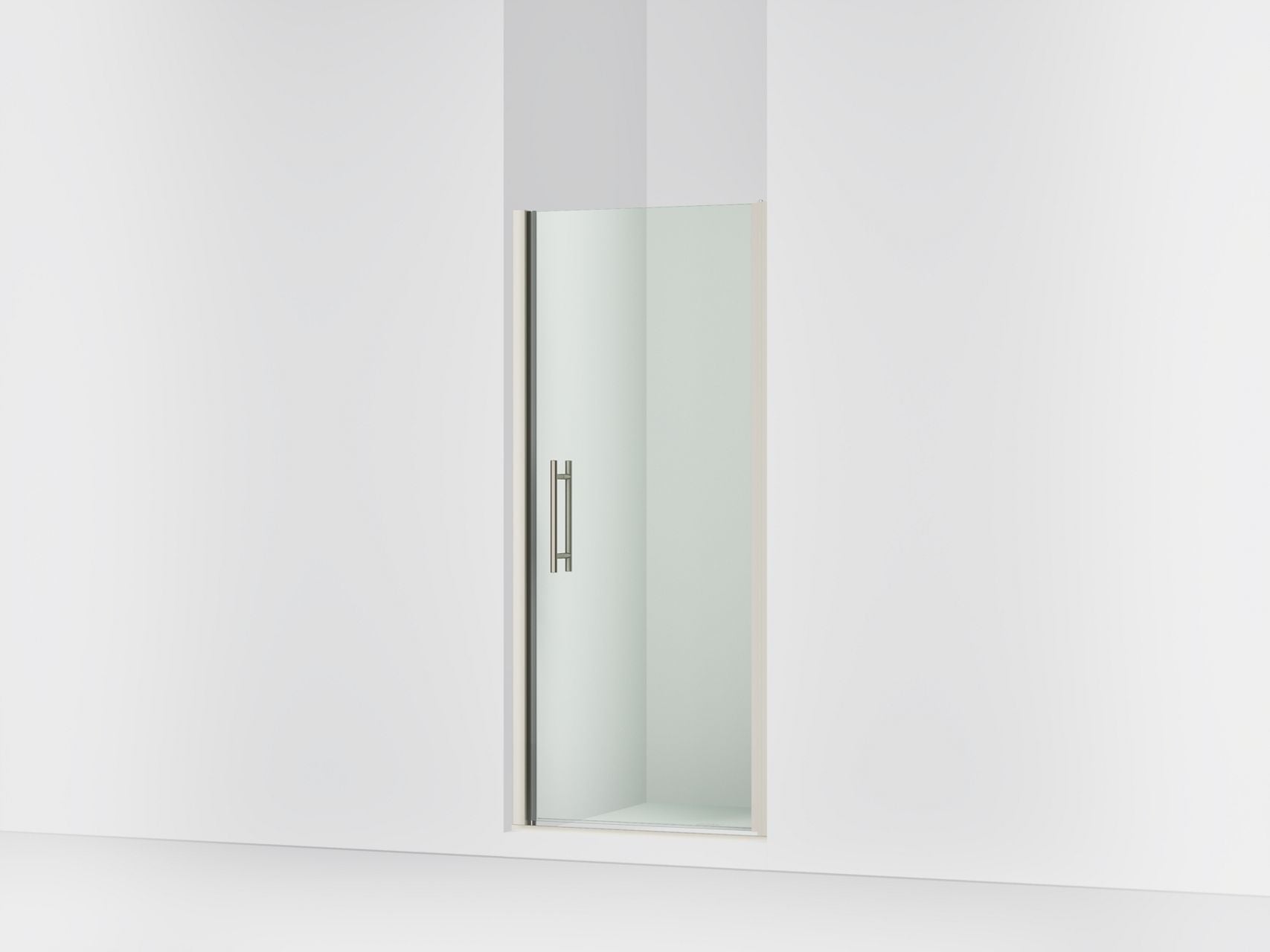 Sterling 39833-6L Finesse 67" H Pivot Shower Door with 1/4"-thick Glass, Anodized Brushed Nickel