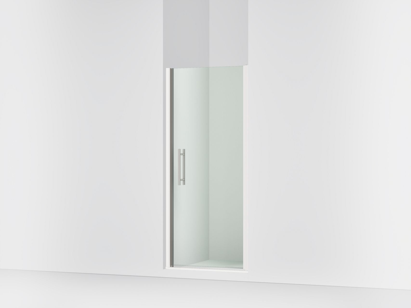 Sterling 39833-6L Finesse 67" H Pivot Shower Door with 1/4"-thick Glass, Bright Polished Silver