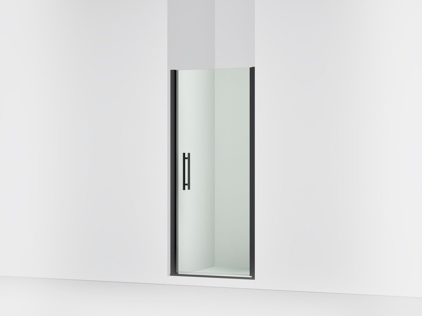 Sterling 39833-6L Finesse 67" H Pivot Shower Door with 1/4"-thick Glass, Matte Black