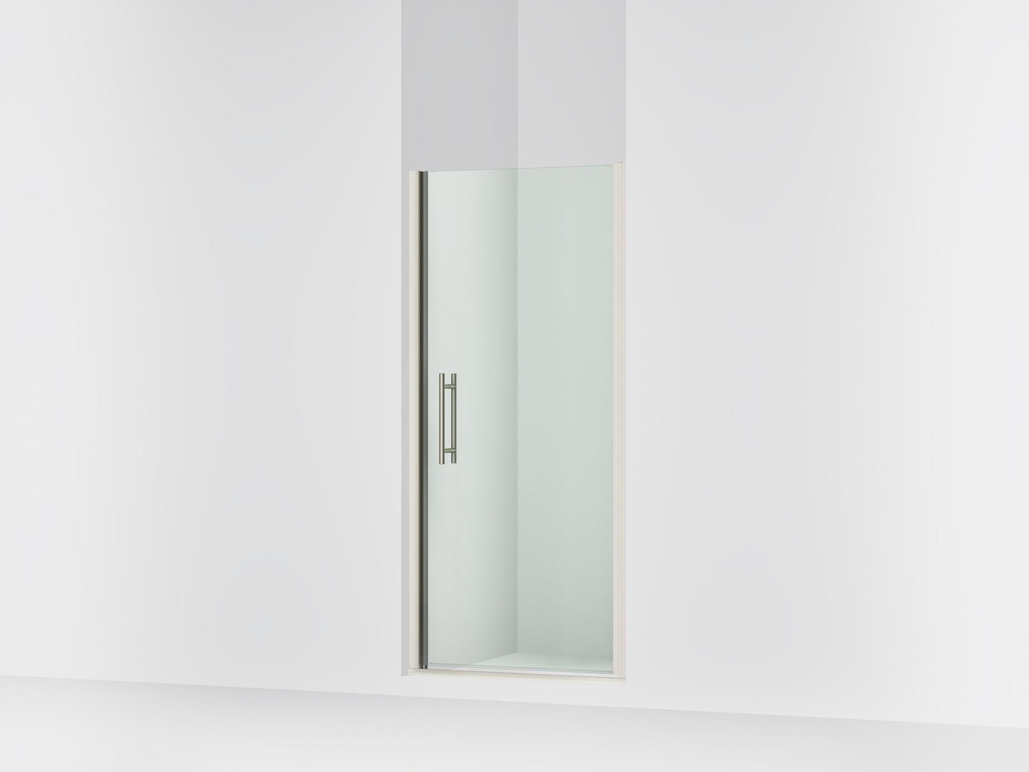 Sterling 39834-6L Finesse 67" H Pivot Shower Door with 1/4"-thick Glass, Anodized Brushed Nickel