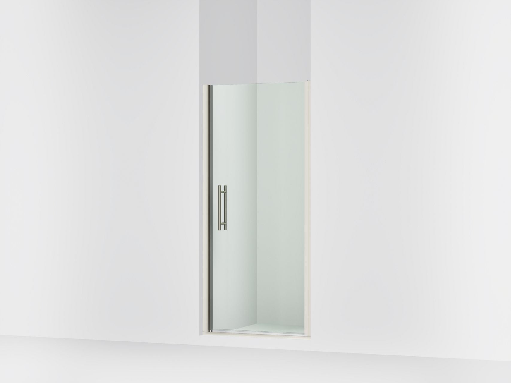 Sterling 39834-6L Finesse 67" H Pivot Shower Door with 1/4"-thick Glass, Anodized Brushed Nickel