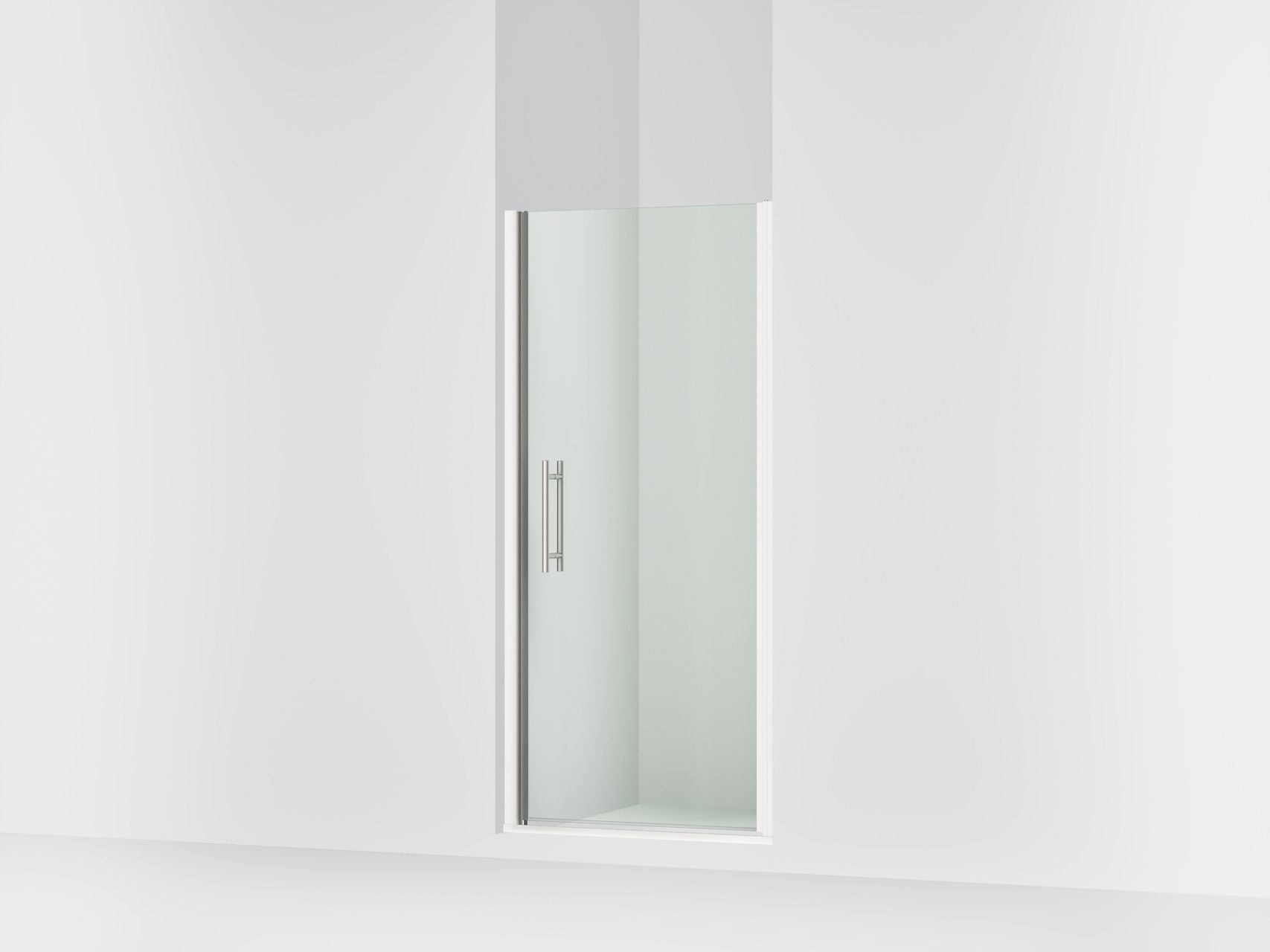 Sterling 39834-6L Finesse 67" H Pivot Shower Door with 1/4"-thick Glass, Bright Polished Silver