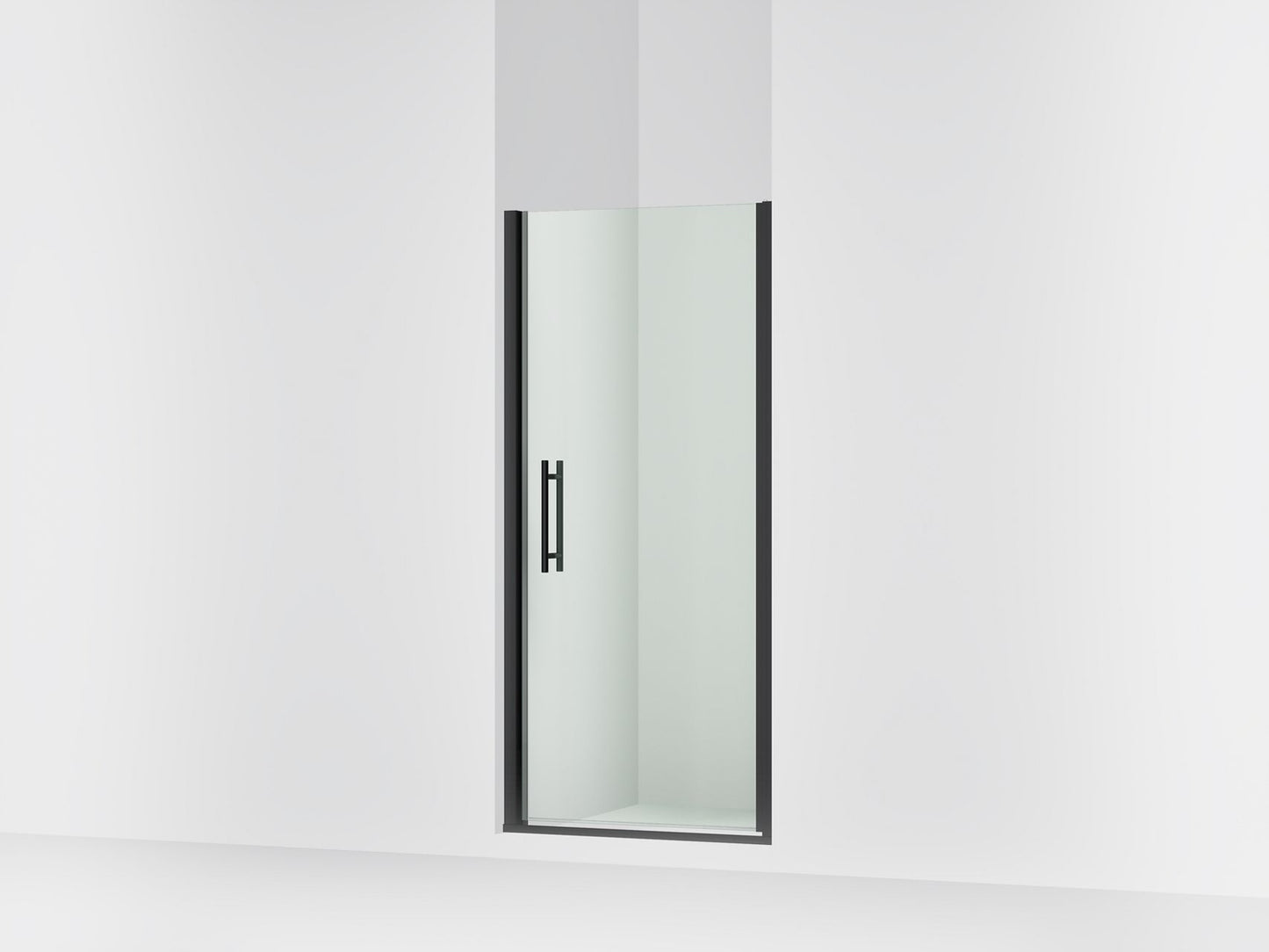 Sterling 39834-6L Finesse 67" H Pivot Shower Door with 1/4"-thick Glass, Matte Black