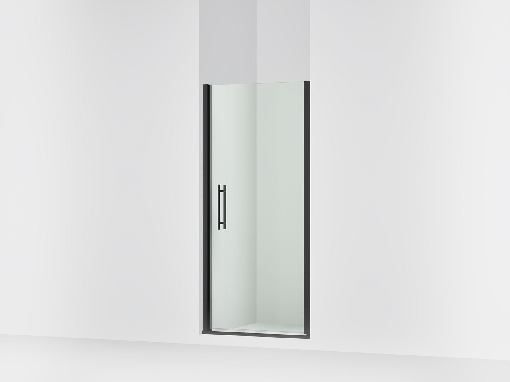 Sterling 39834-6L Finesse 67" H Pivot Shower Door with 1/4"-thick Glass, Matte Black