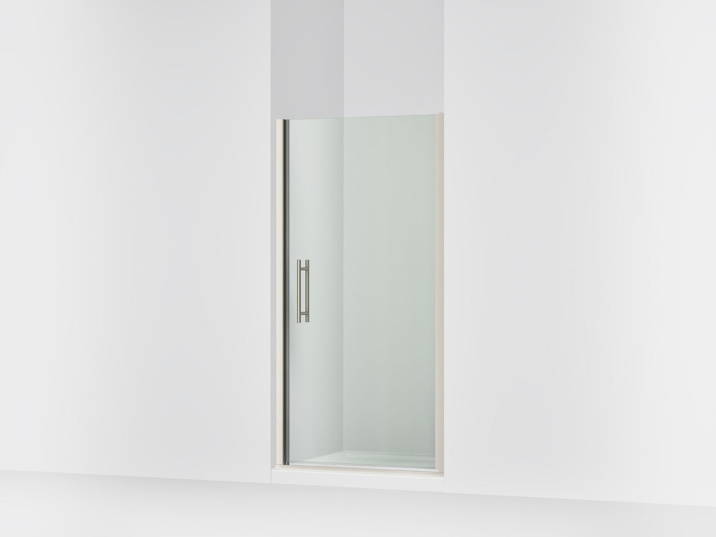 Sterling 39835-6L Finesse 67" H Pivot Shower Door with 1/4"-thick Glass, Anodized Brushed Nickel