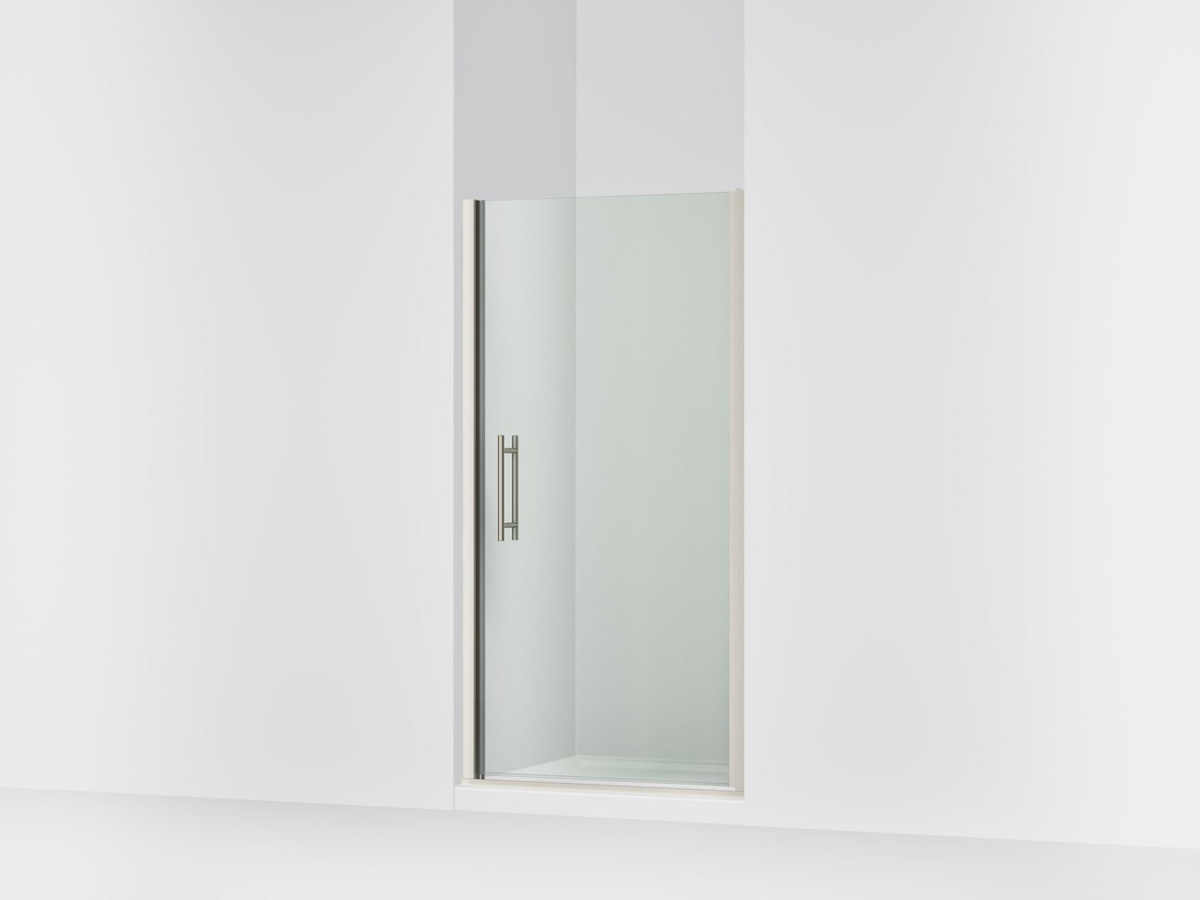Sterling 39835-6L Finesse 67" H Pivot Shower Door with 1/4"-thick Glass, Anodized Brushed Nickel