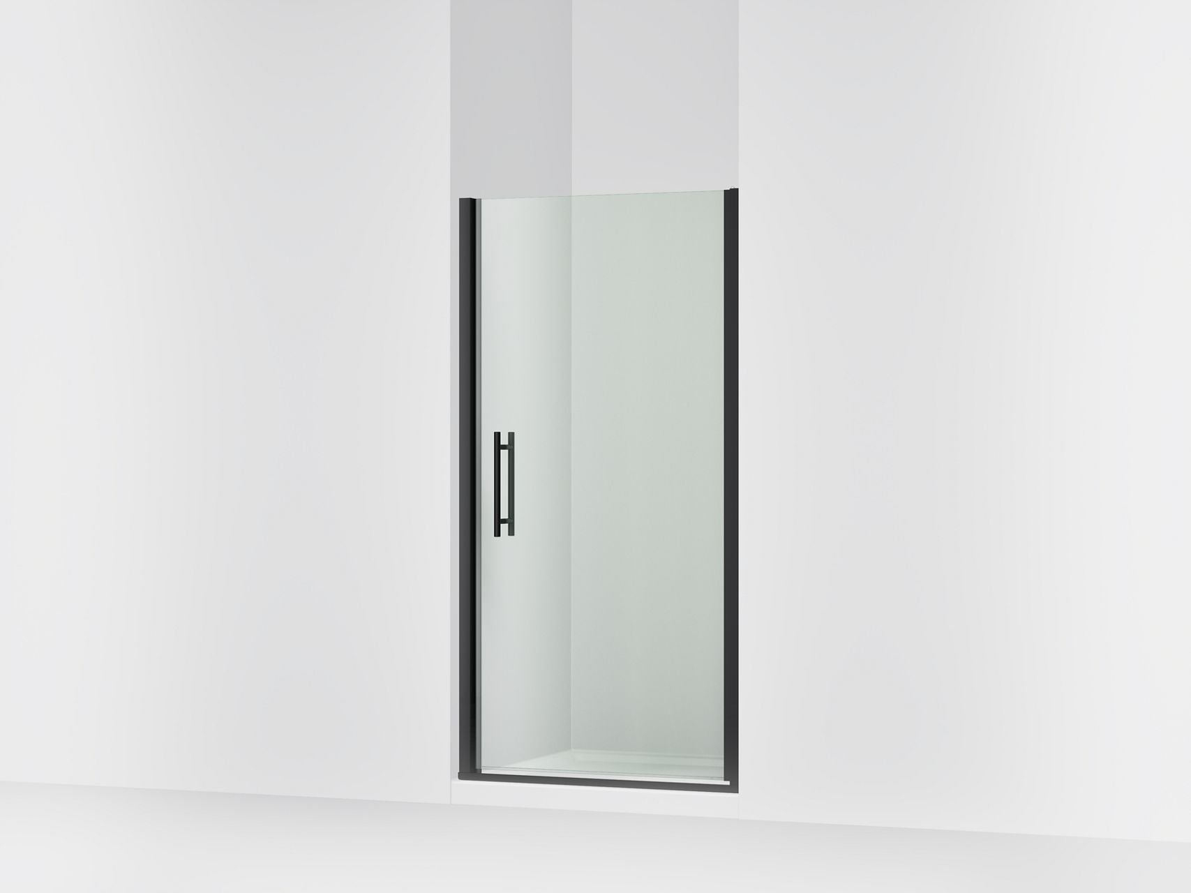 Sterling 39835-6L Finesse 67" H Pivot Shower Door with 1/4"-thick Glass, Matte Black
