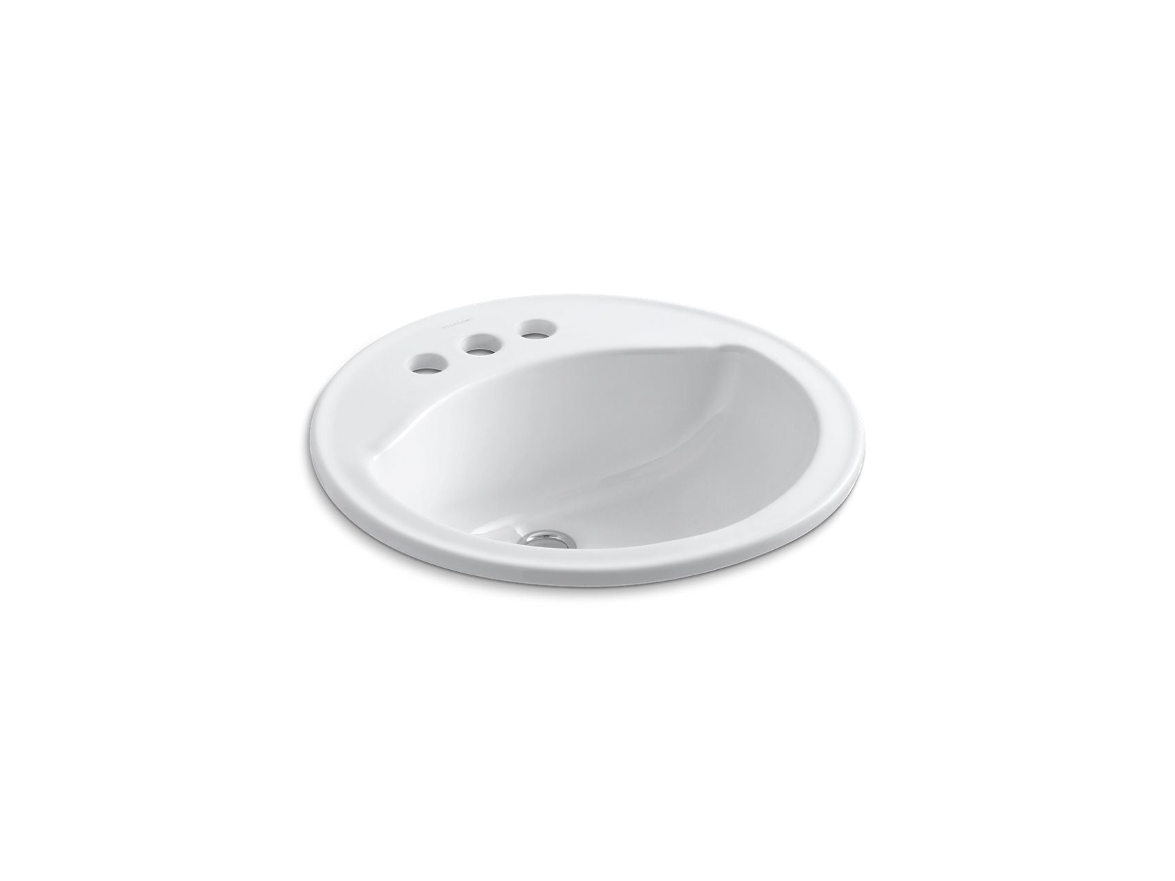 Sterling 441904 Modesto 19" Round drop-In Bathroom Sink, White