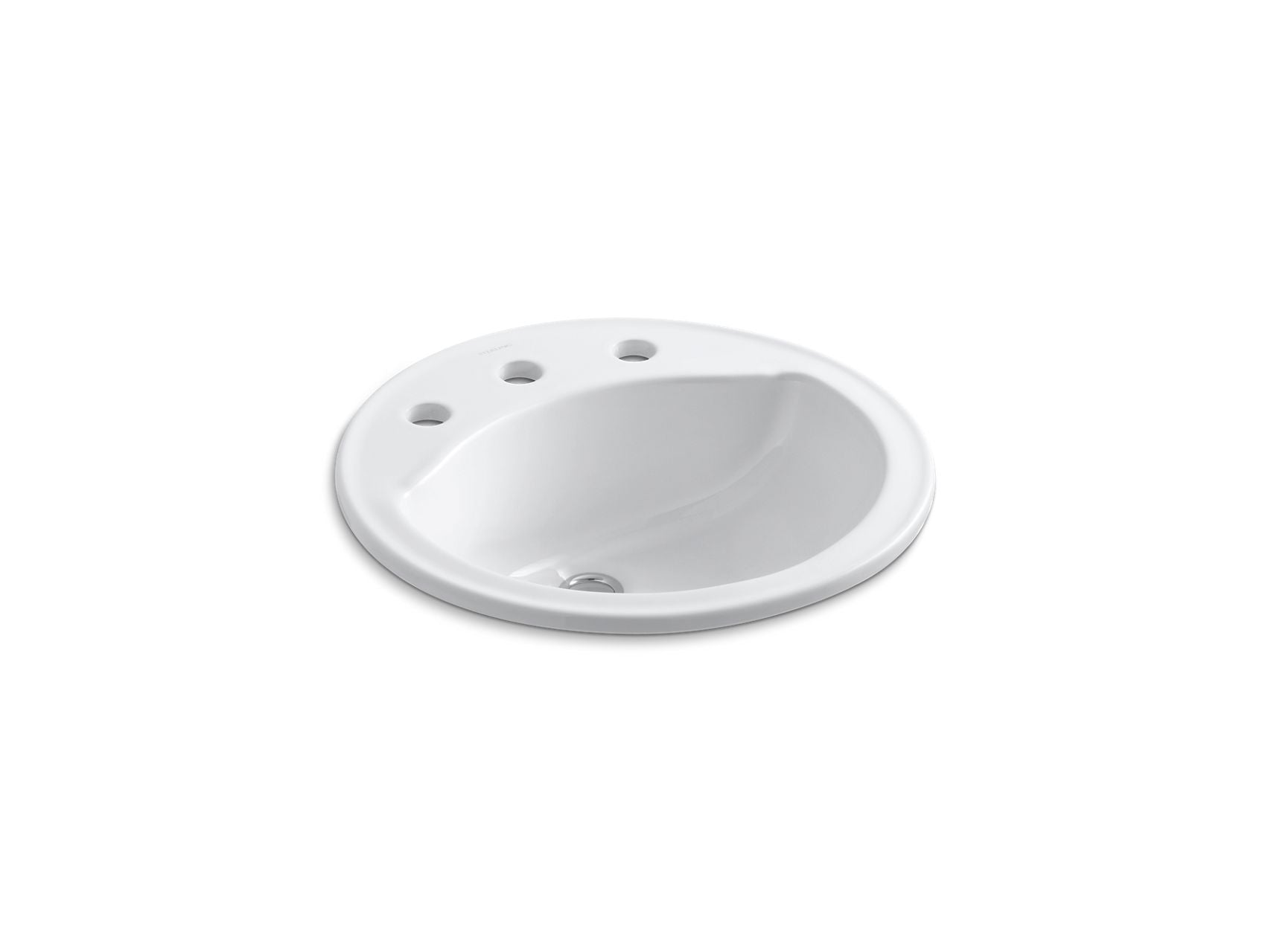 Sterling 441908 Modesto 19" Round drop-In Bathroom Sink, White