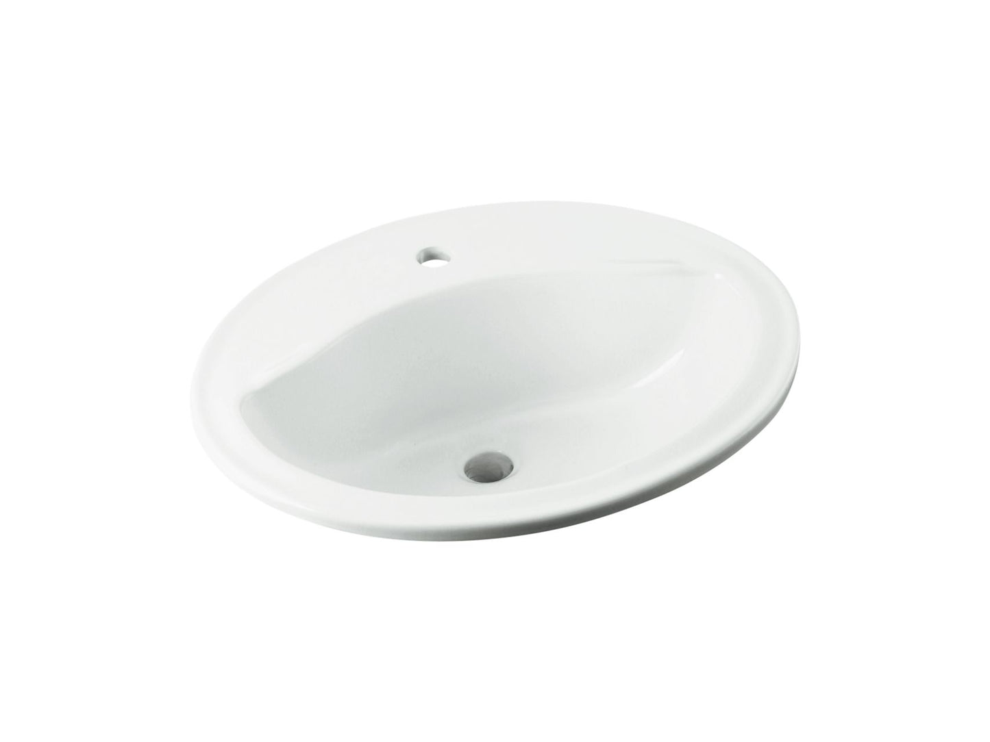 Sterling 442001 Sanibel 20" Oval Drop-in Bathroom Sink, White