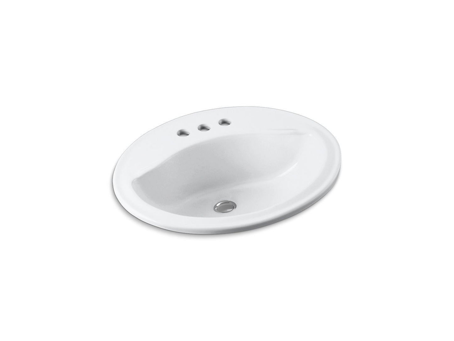 Sterling 442004 Sanibel 20" Oval Drop-in Bathroom Sink, White