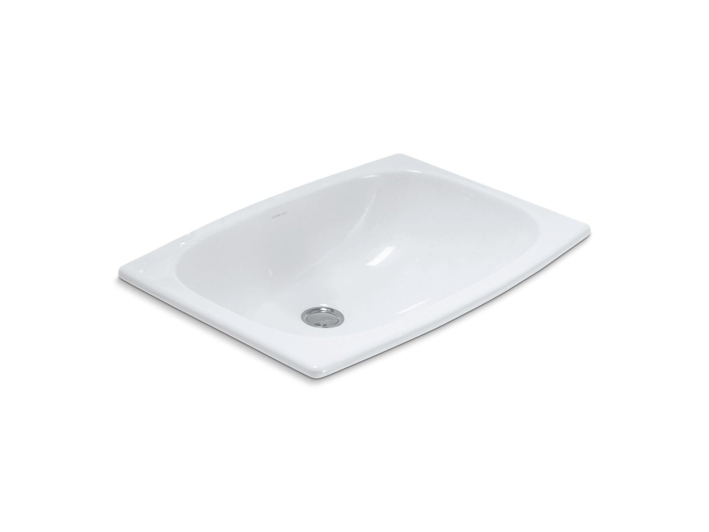 Sterling 442007 Stinson 20" Rectangle Drop-in Bathroom Sink, White