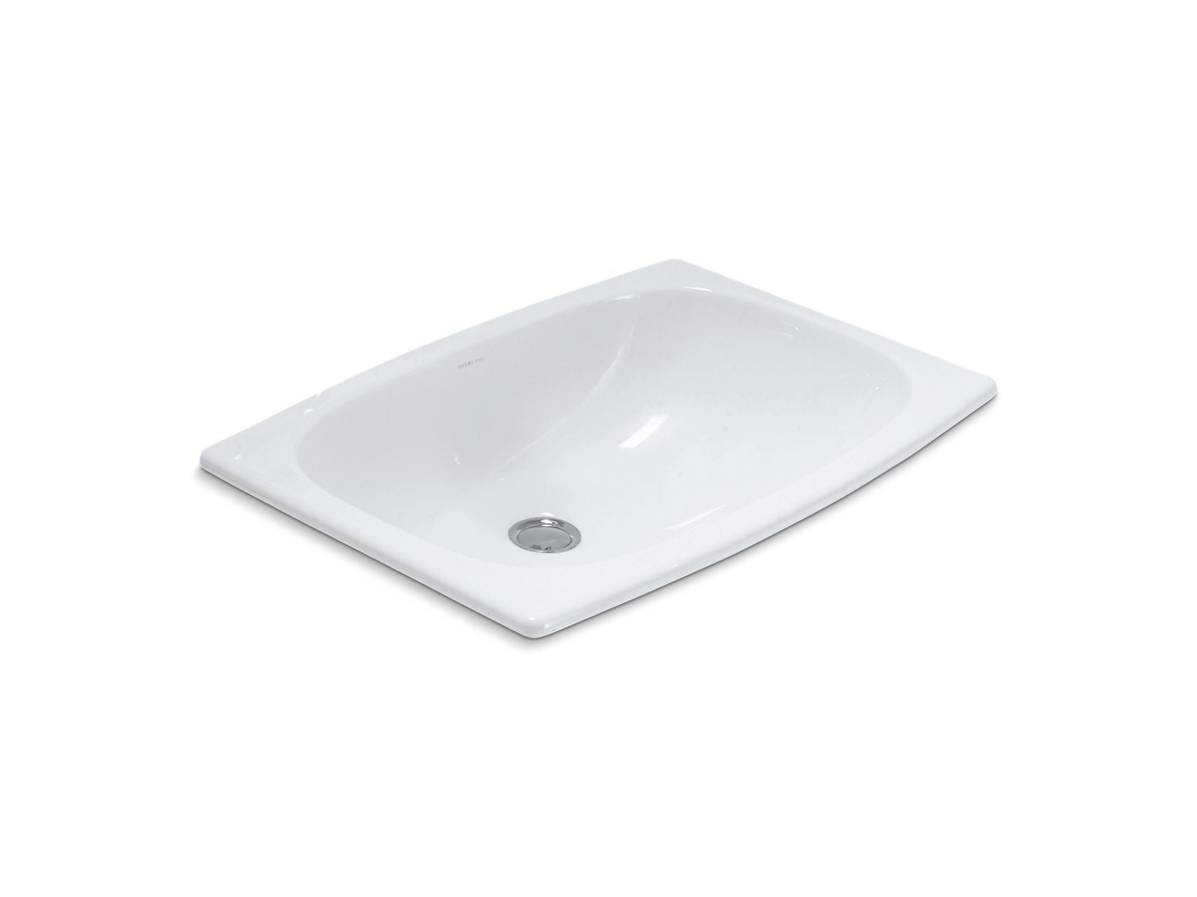 Sterling 442007 Stinson 20" Rectangle Drop-in Bathroom Sink, White