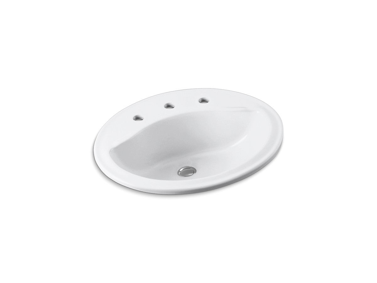 Sterling Sanibel 20" oval drop-in bathroom sink - White