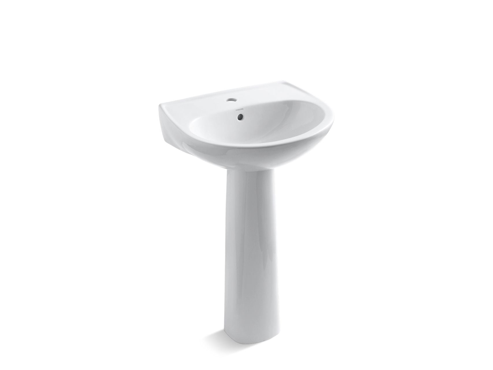Sterling 442121 Sacramento 21-1/4" Oval Pedestal Bathroom Sink, White