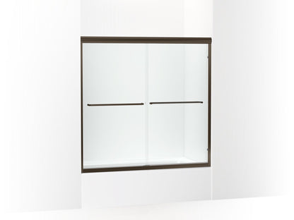 Sterling 5405-59 Finesse Frameless Sliding Bath Door 54-5/8"–59-5/8" W x 57-3/4" H, Deep Bronze