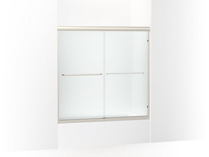 Sterling 5405-59 Finesse Frameless Sliding Bath Door 54-5/8"–59-5/8" W x 57-3/4" H, Nickel