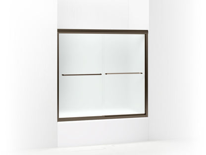Sterling 5425-59 Finesse Frameless Sliding Bath Door 54-5/8"–59-5/8" W x 55-3/16" H, Deep Bronze