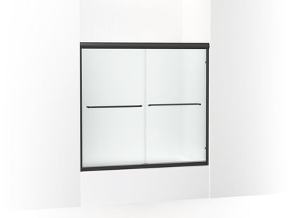 Sterling 5425-59 Finesse Frameless Sliding Bath Door 54-5/8"–59-5/8" W x 55-3/16" H, Matte Black