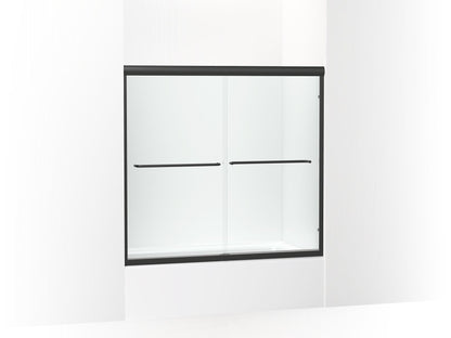 Sterling 5425-59 Finesse Frameless Sliding Bath Door 54-5/8"–59-5/8" W x 55-3/16" H, Matte Black