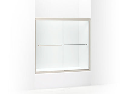 Sterling 5425-59 Finesse Frameless Sliding Bath Door 54-5/8"–59-5/8" W x 55-3/16" H, Nickel