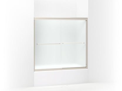 Sterling 5425-59 Finesse Frameless Sliding Bath Door 54-5/8"–59-5/8" W x 55-3/16" H, Nickel
