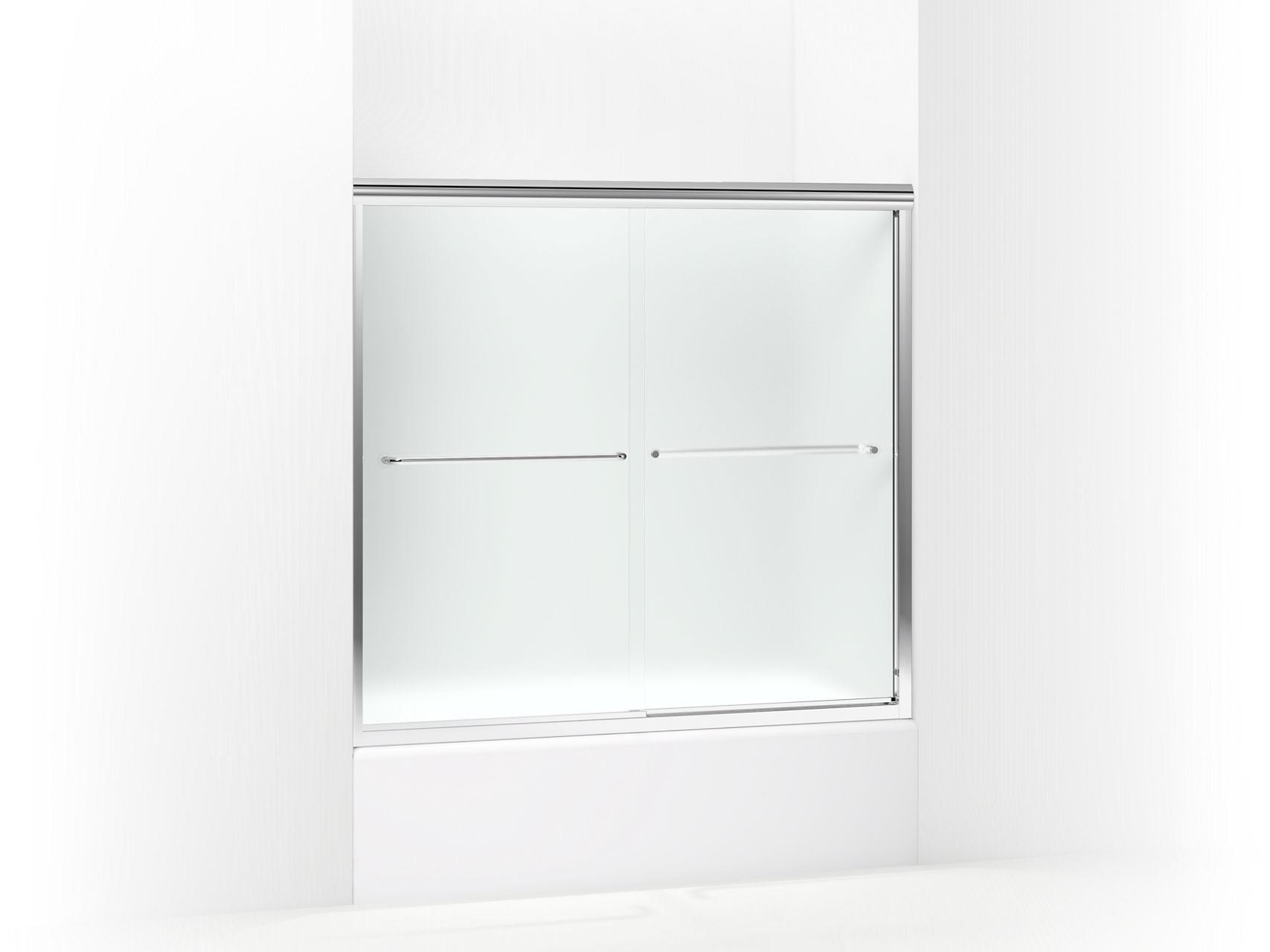 Sterling 5425-59 Finesse Frameless Sliding Bath Door 54-5/8"–59-5/8" W x 55-3/16" H, Silver