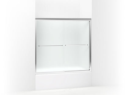 Sterling 5425-59 Finesse Frameless Sliding Bath Door 54-5/8"–59-5/8" W x 55-3/16" H, Silver