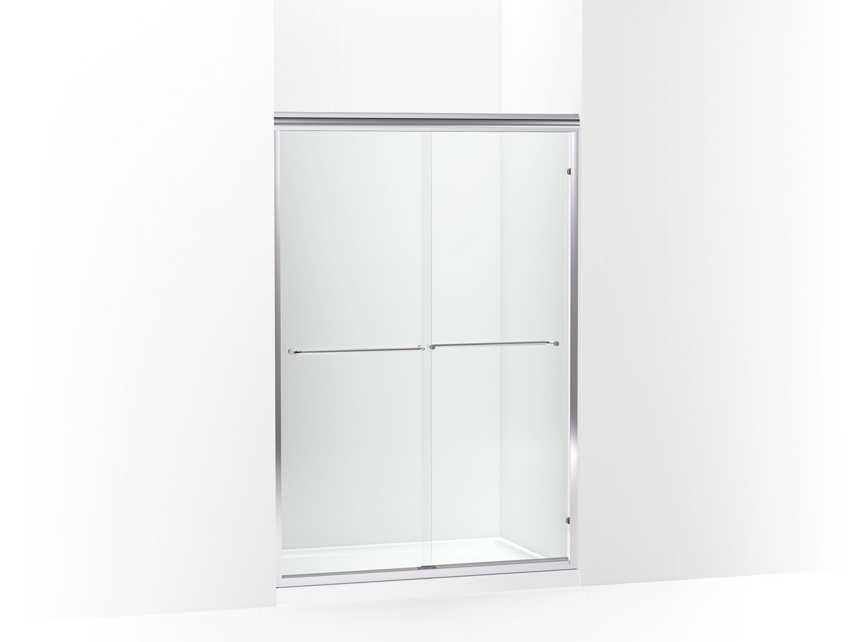 Sterling [ "5475-48", "5475-48S" ] Finesse Frameless Sliding Shower Door 42-5/8 – 47-5/8" W x 69-3/4" H, Silver
