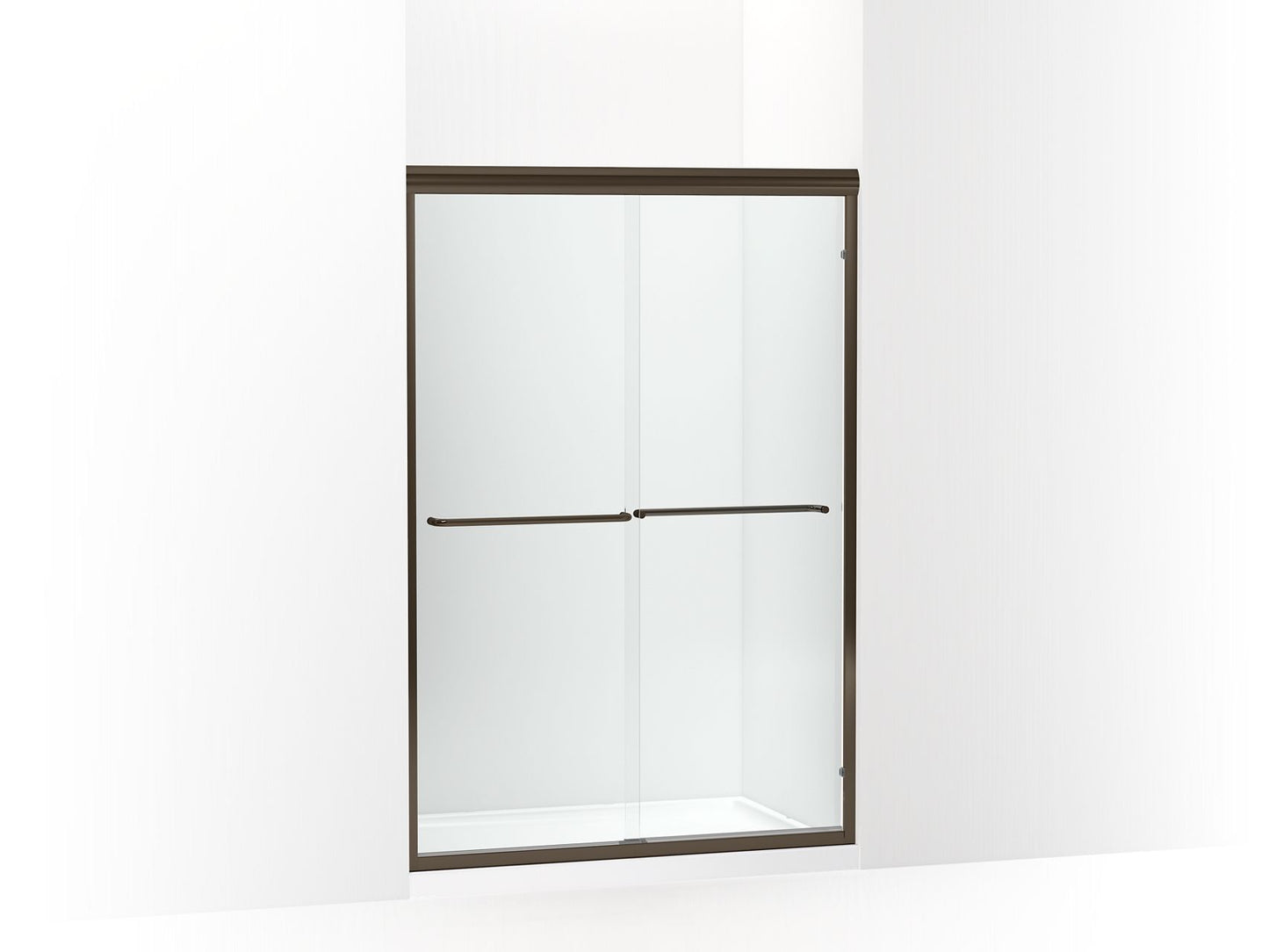 Sterling 5475-48 Finesse Frameless Sliding Shower Door 42-5/8 – 47-5/8" W x 69-3/4" H, Deep Bronze