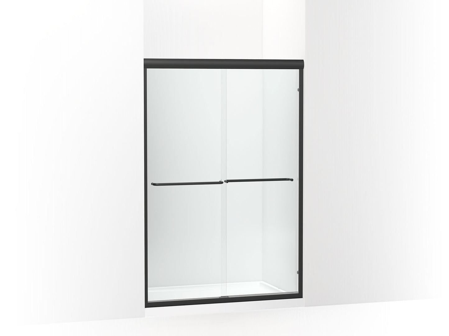 Sterling 5475-48 Finesse Frameless Sliding Shower Door 42-5/8 – 47-5/8" W x 69-3/4" H, Matte Black