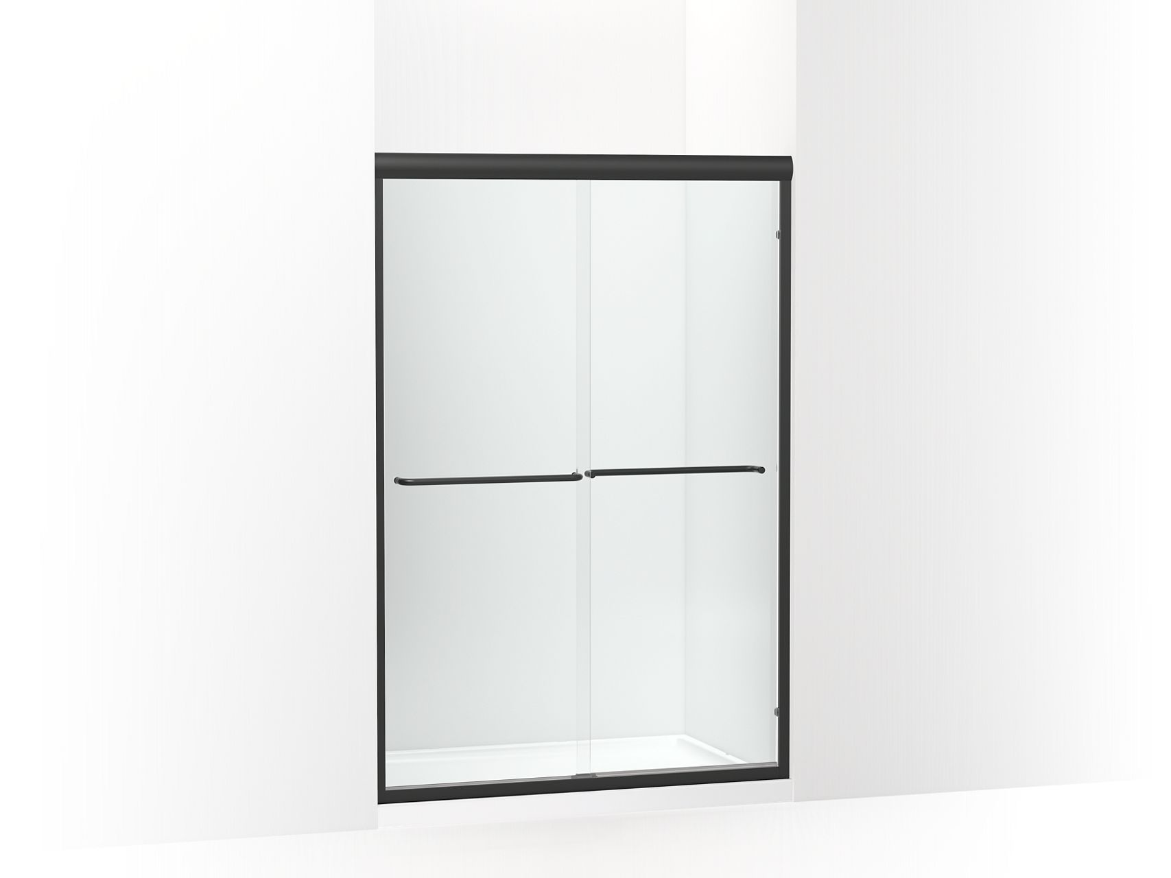 Sterling 5475-48 Finesse Frameless Sliding Shower Door 42-5/8 – 47-5/8" W x 69-3/4" H, Matte Black