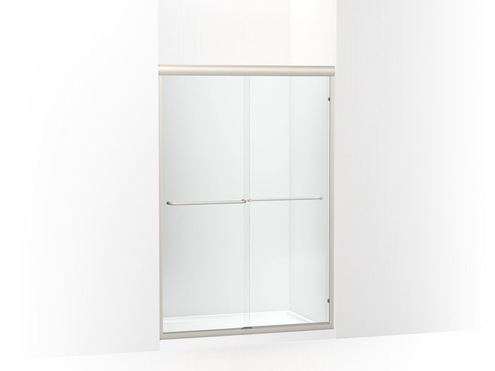 Sterling 5475-48 Finesse Frameless Sliding Shower Door 42-5/8 – 47-5/8" W x 69-3/4" H, Nickel