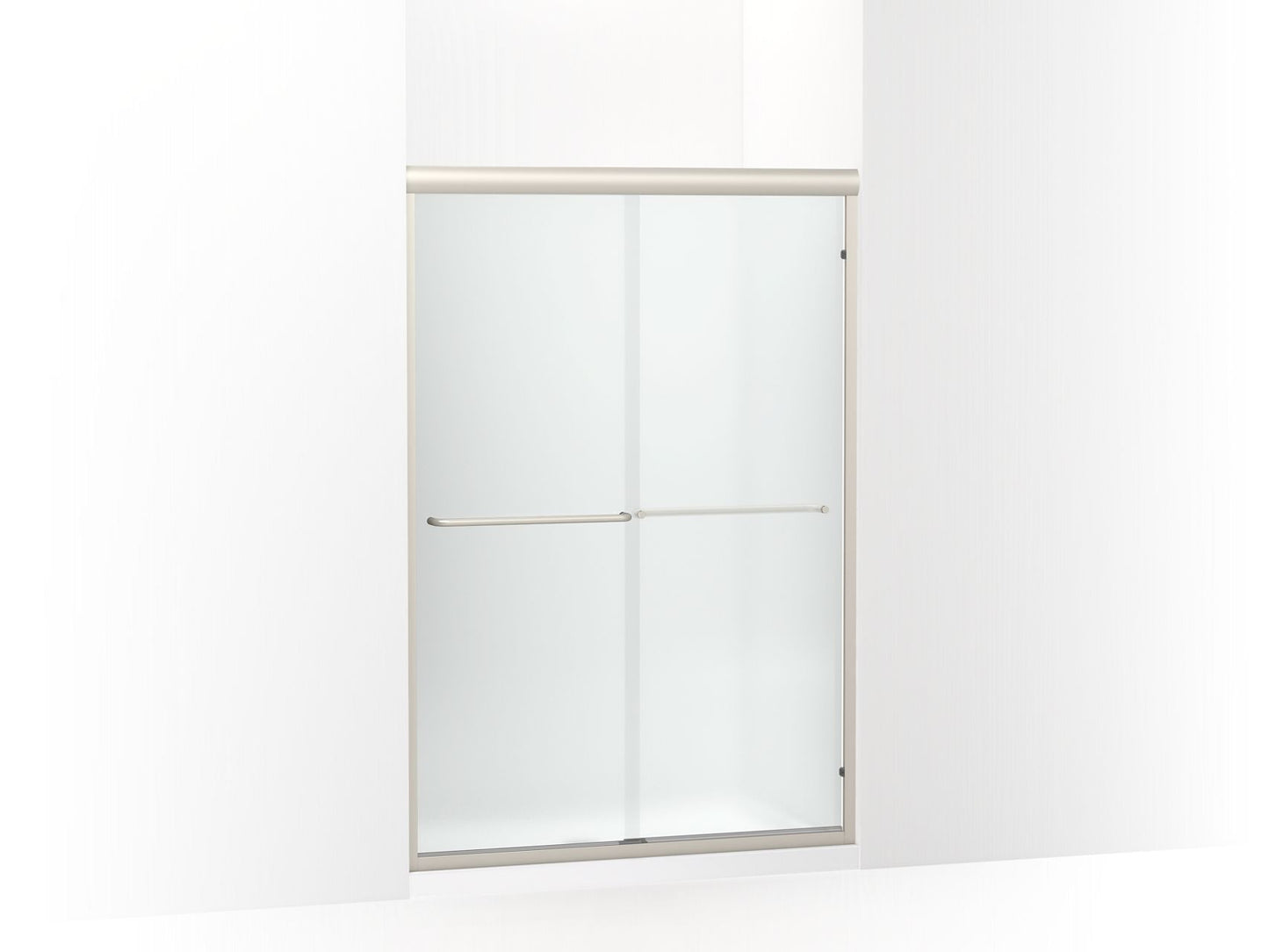 Sterling 5475-48 Finesse Frameless Sliding Shower Door 42-5/8 – 47-5/8" W x 69-3/4" H, Nickel