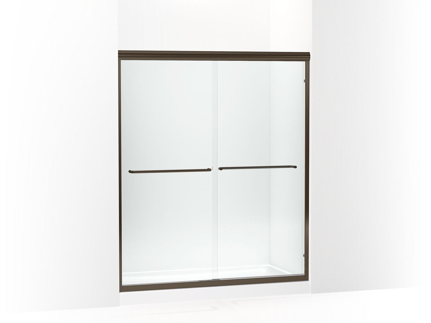 Sterling 5475-59 Finesse Frameless Sliding Shower Door 54-5/8"–59-5/8" W x 69-3/4" H, Deep Bronze