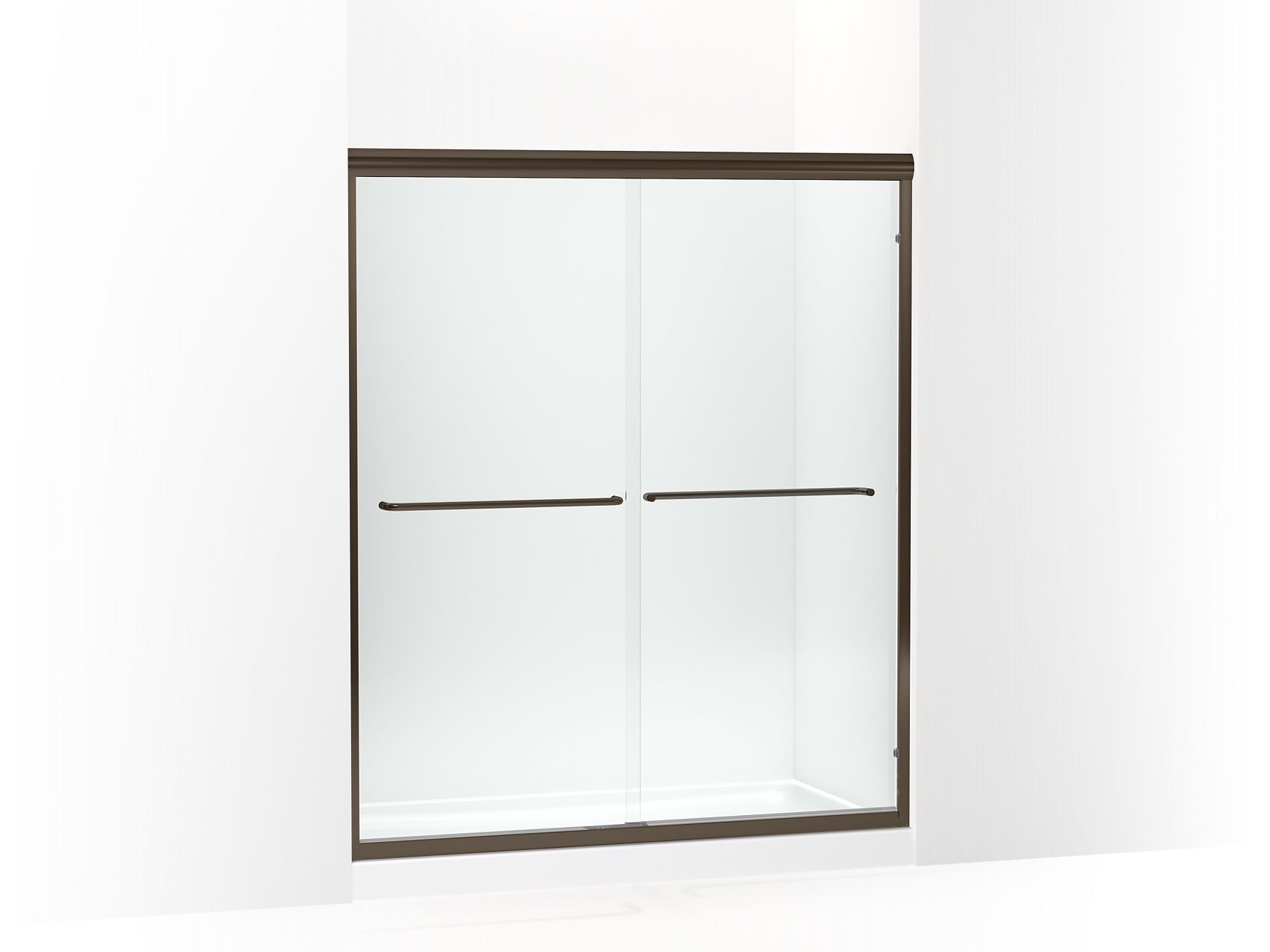 Sterling 5475-59 Finesse Frameless Sliding Shower Door 54-5/8"–59-5/8" W x 69-3/4" H, Deep Bronze